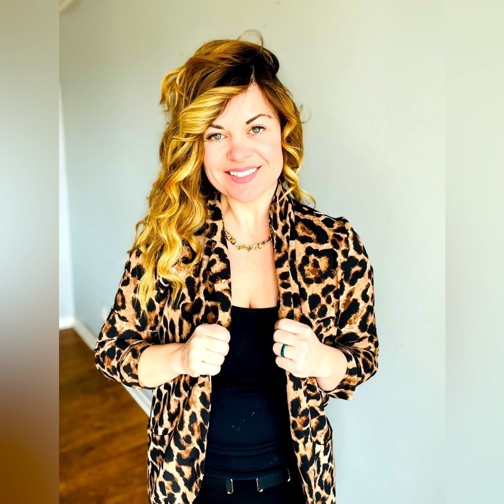 Animal Print Blazer. Size Small.